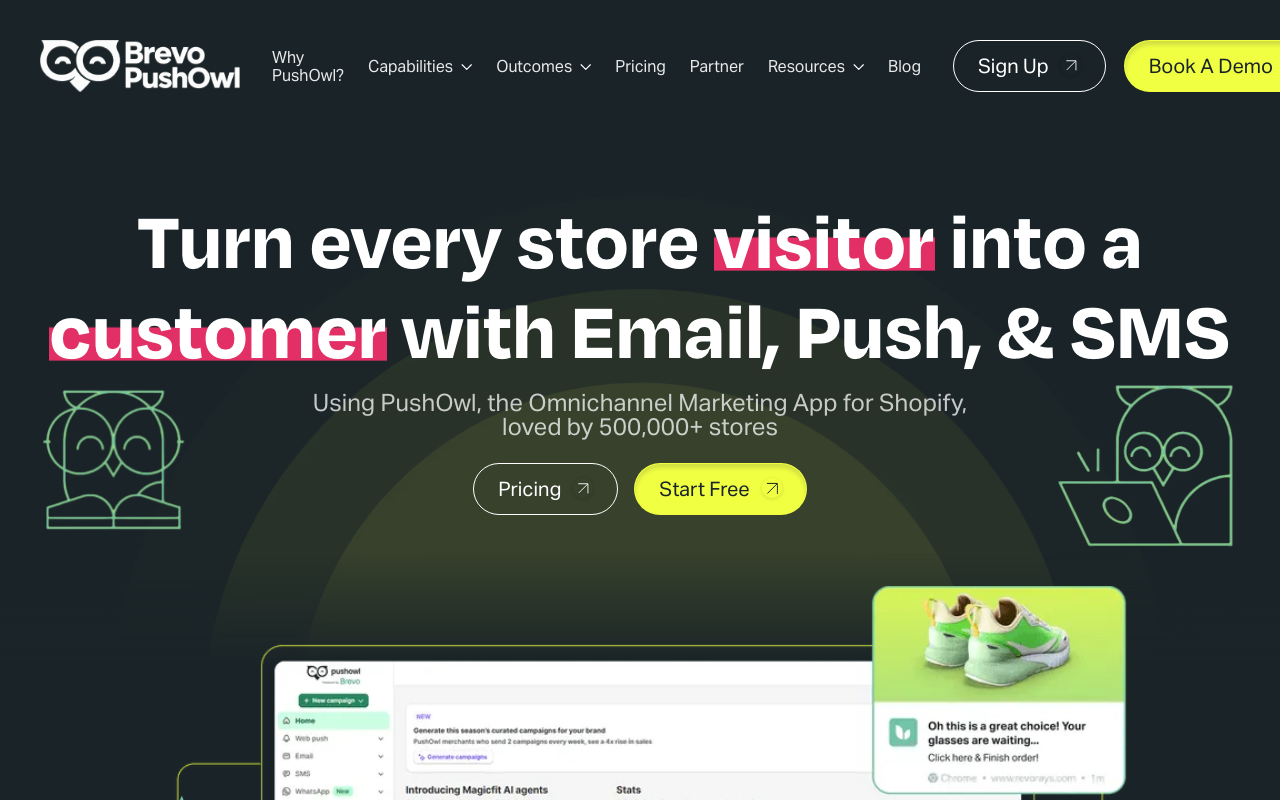 PushOwl marketing app for Shopify